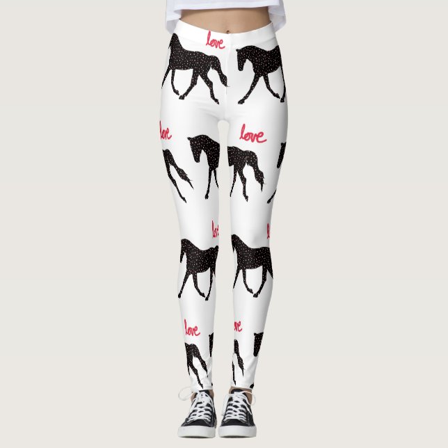 Horse, Hearts and Love Leggings (Front)