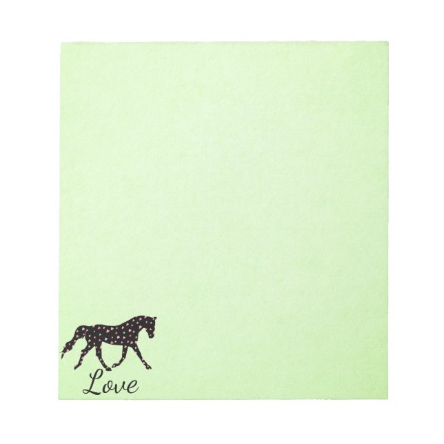 Horse, Hearts and Love Notepad (Front)
