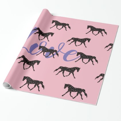 Horse, Hearts and Love Wrapping Paper