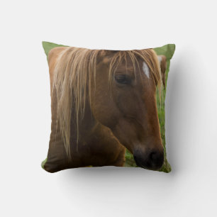 Horse Hello Throw Pillow