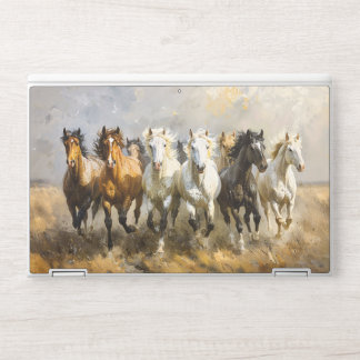 Horse Herd Galloping Mustang Painting HP Laptop Skin
