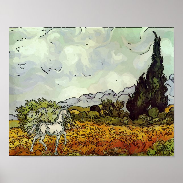 Horse, Homage Van Gogh Poster (Front)