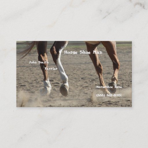 Customizable Horse Hooves in Motion Business Card