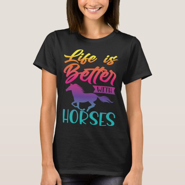 Horse & Horse  for Hobby Riders & Riding T-Shirt (Front)