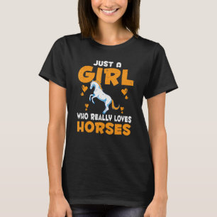 Horse  Horse Riding Girls Women Equestrian Horse T-Shirt