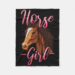 Horse Horseback Riding Equestrian Show Jumping Fleece Blanket