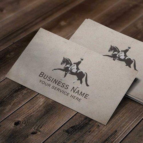 Horse Horseback Riding Equestrian Vintage Business Card