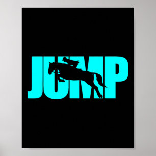 Horse Horseback Riding Jump Jumping Eventing T Shi Poster
