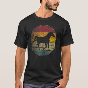 Horse Horseback Riding Racing Barn Farm Gif Retro T-Shirt