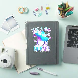 Horse Horses Just a girl who loves Horses 3 Horse  Sticker