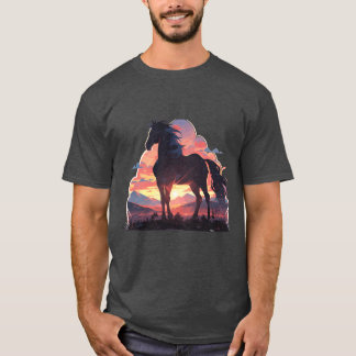 Horse Horses Ross Gaul Riding Horse Head Rider vin T-Shirt