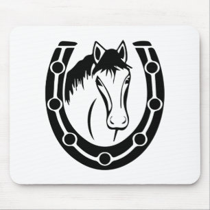 Horse Horseshoe Equestrian Pony Horses Cowgirl Mouse Pad