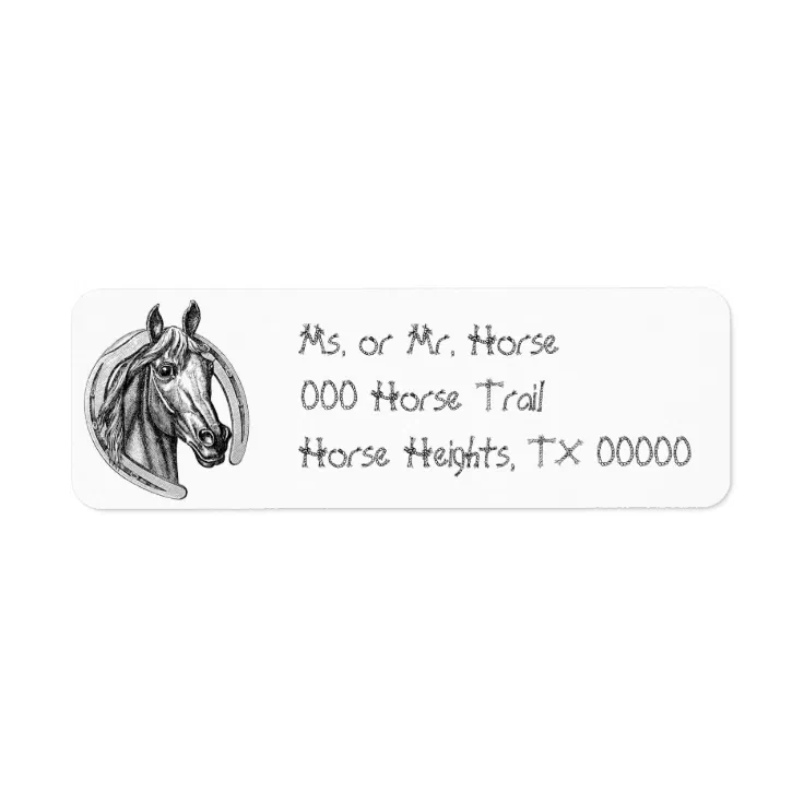 Horse & Horseshoe Return Address Avery Labels