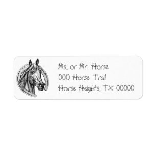 Horse & Horseshoe Return Address Labels