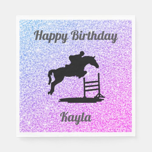 Horse Hunter Jumper Birthday Paper Napkins
