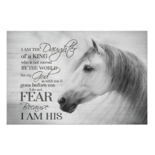 Horse I Am His Motivational Faux Canvas Print