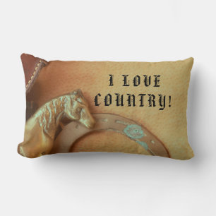 Horse I LOVE COUNTRY! west / Lumbar Pillow