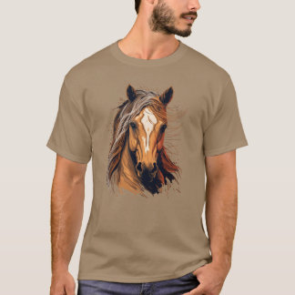 Horse Illustration funny T-Shirt