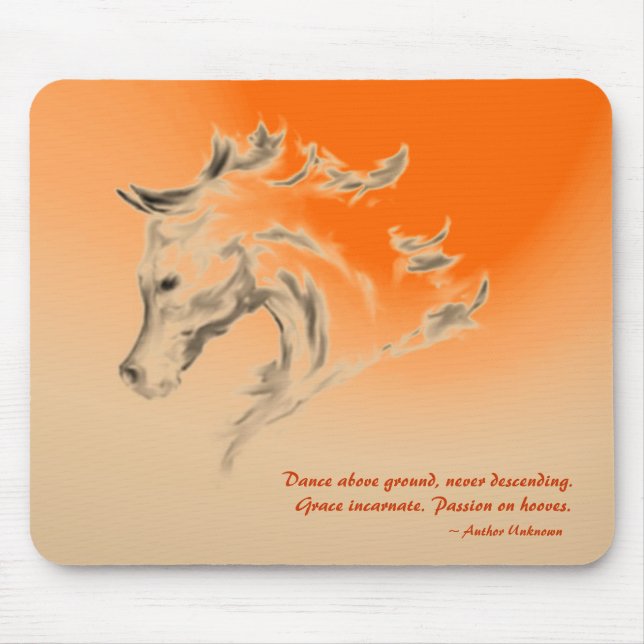Horse Illustration Mousepad - Danc... - Customized (Front)