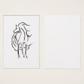 Horse Illustration Profile Card (Front & Back)