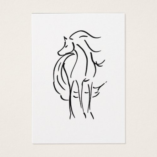 Horse Illustration Profile Card Business Card