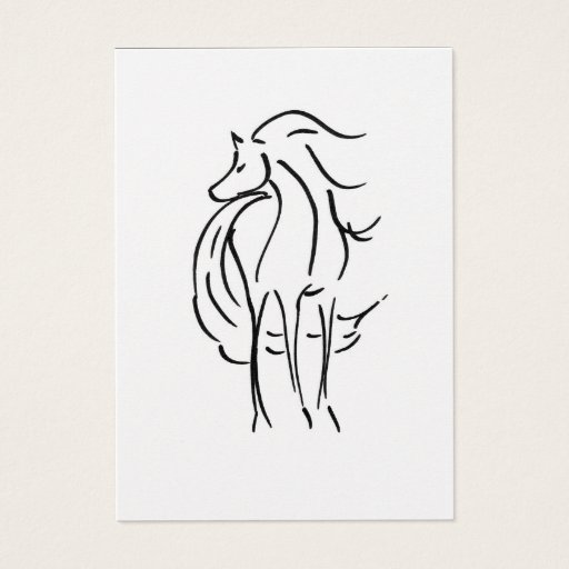 Customizable Horse Illustration Profile Card Business Card