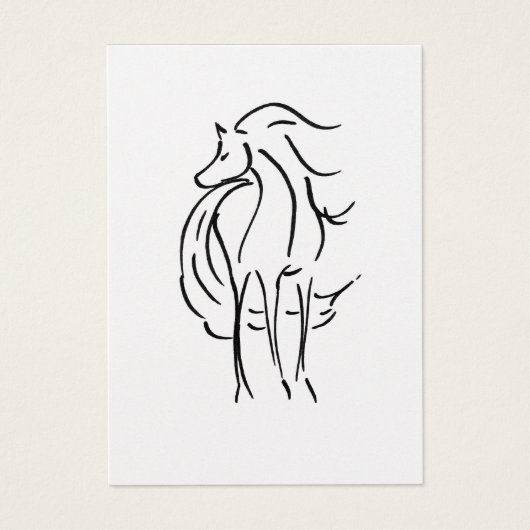 Horse Illustration Profile Card (Front)