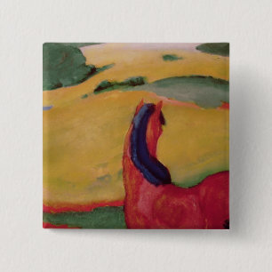 Horse in a landscape, 1910 pinback button