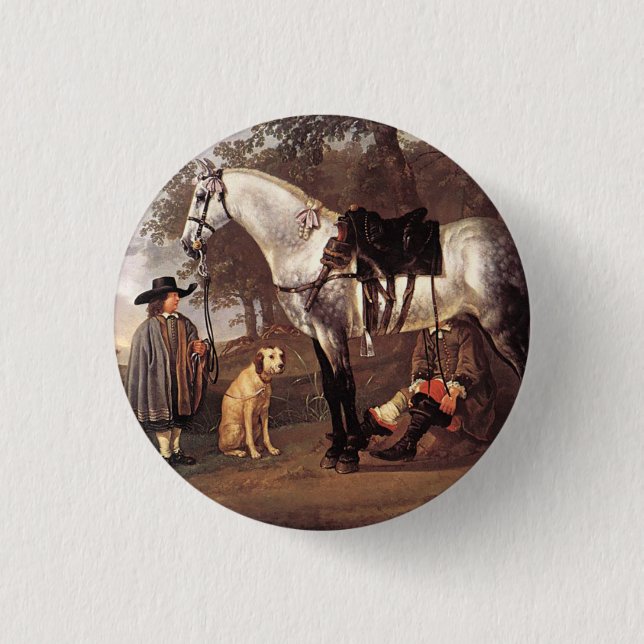 Horse in a Landscape Aelbert Cuyp      Button (Front)