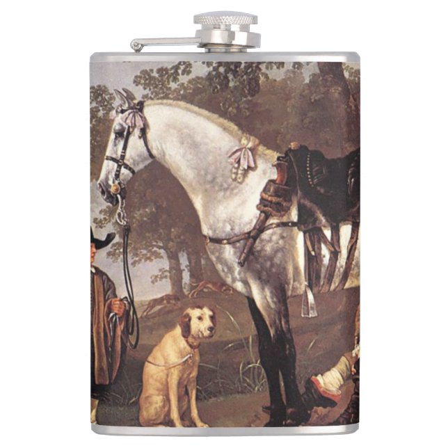 Horse in a Landscape Aelbert Cuyp      Flask (Front)