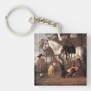 Horse in a Landscape Aelbert Cuyp Keychain