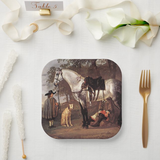 Horse in a Landscape Aelbert Cuyp    Paper Plates (Wedding)