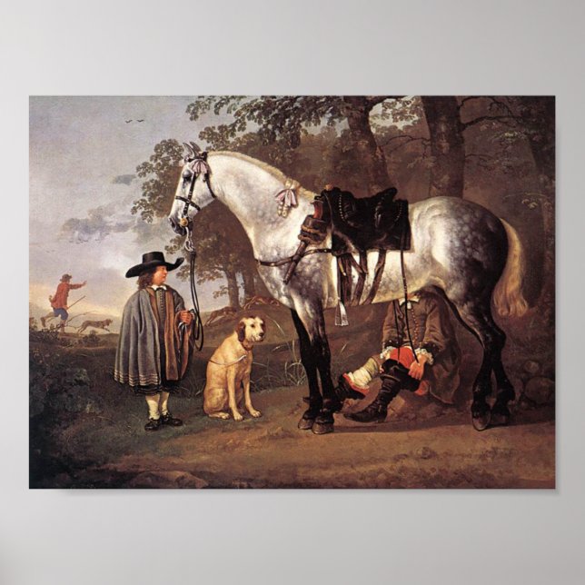 Horse in a Landscape Aelbert Cuyp  Poster (Front)