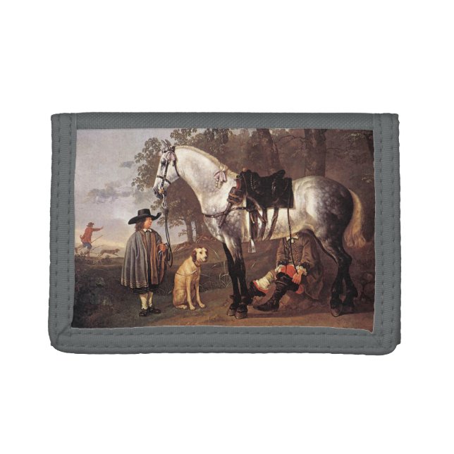 Horse in a Landscape Aelbert Cuyp    Trifold Wallet (Front)