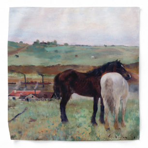 Horse in a Meadow, Edgar Degas Bandana