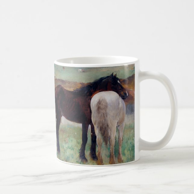Horse in a Meadow, Edgar Degas Coffee Mug (Right)