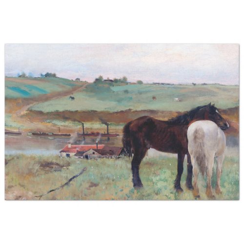 Horse in a Meadow Edgar Degas Tissue Paper
