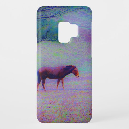 Horse IN A RAINBOW PURPLE FIELD  add name Case_Mate Samsung Galaxy S9 Case