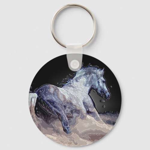 Horse in Action Keychain