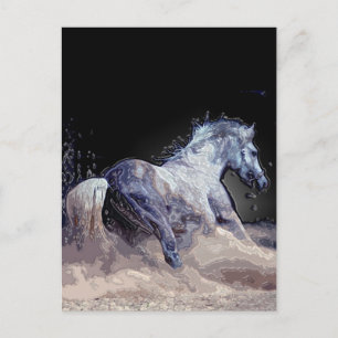 Horse in Action Postcard