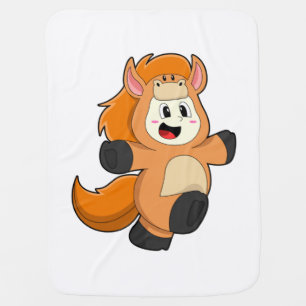 Horse in Costume Baby Blanket