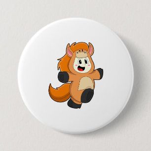 Horse in Costume Button