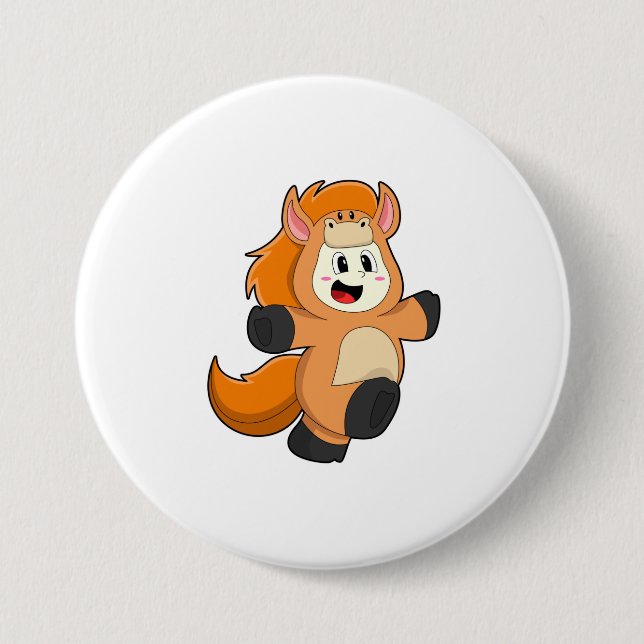 Horse in Costume Button (Front)
