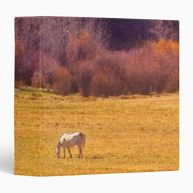 Horse In Fall I 3 Ring Binder (Front/Spine)