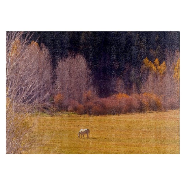 Horse In Fall I Cutting Board (Front)