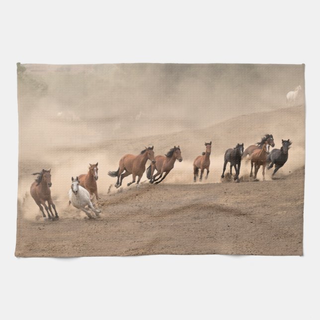 Horse In Fall II Kitchen Towel (Horizontal)