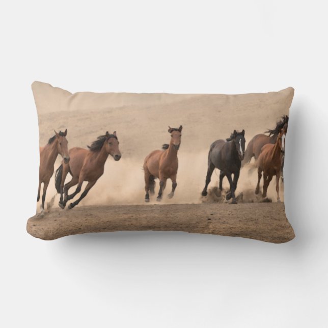 Horse In Fall II Lumbar Pillow (Front)