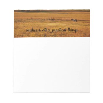 Horse In Field Notepad by WheatgrassDesigns at Zazzle