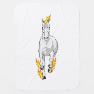 Horse in Flame Baby Blanket