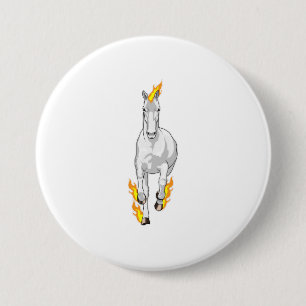Horse in Flame Button